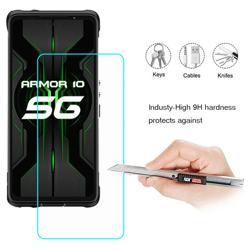 

Tempered Glass For Ulefone Armor 10 5G Protective Glass Film Explosion-proof Screen Protector For Ulefone Armor 10 5G Pelicula