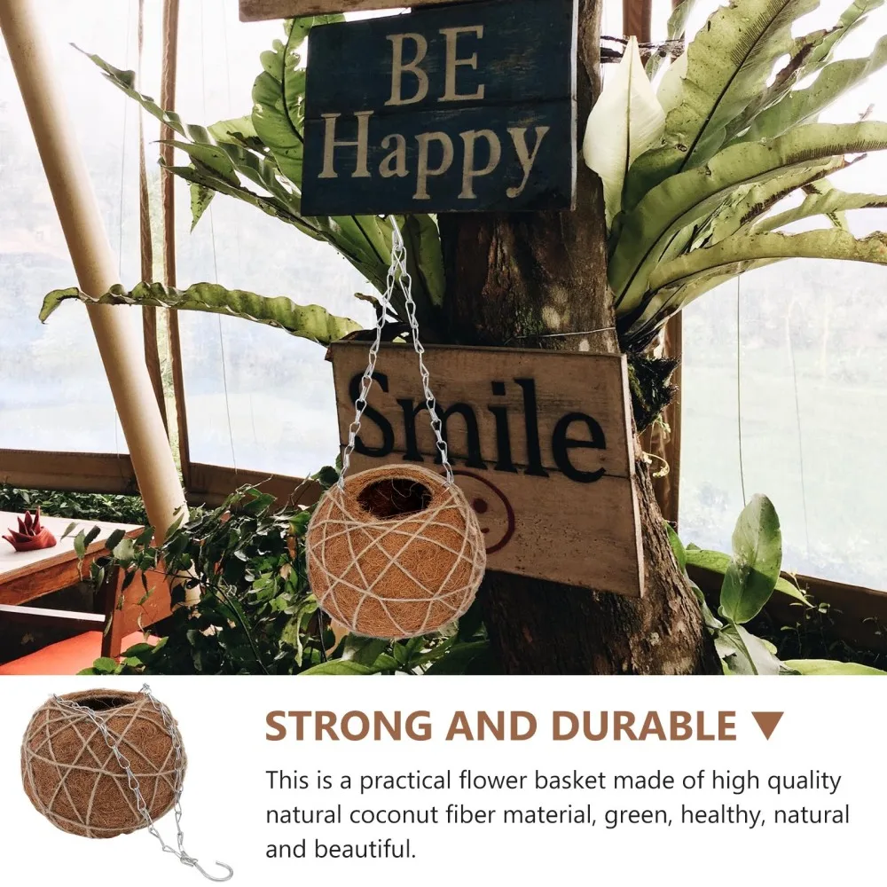 

1Pc Plants Hanging Basket Manual Ornament Household Adornment Light Brown