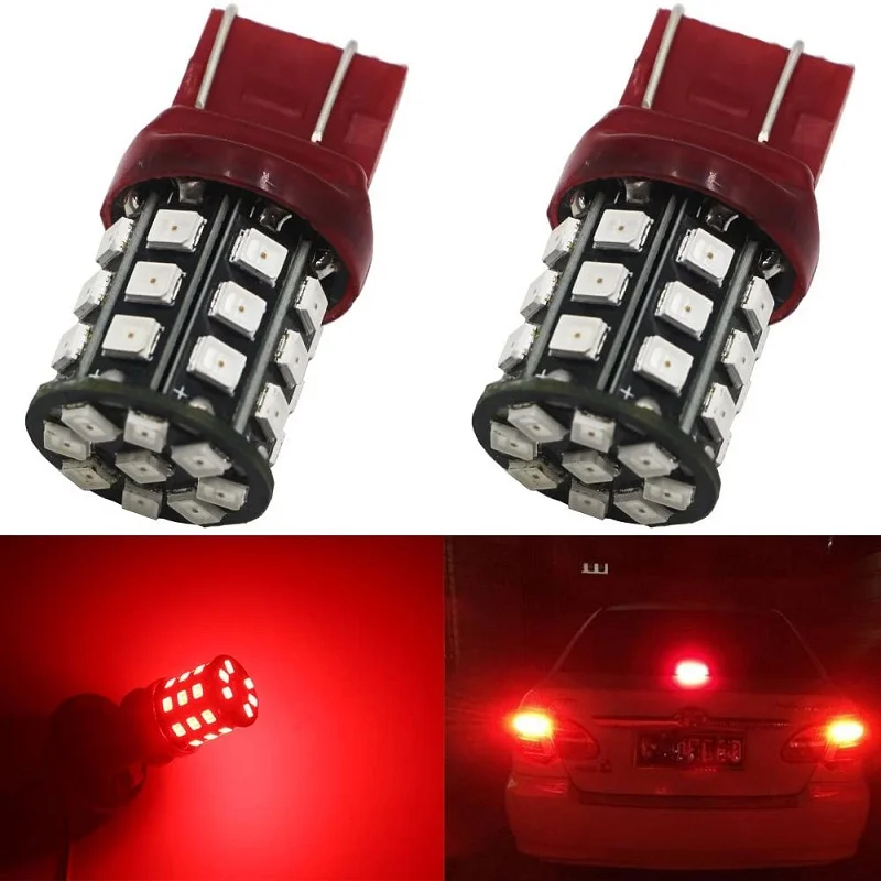 50 шт. T20 W21/5 Вт 7443 двойная струна 33 SMD 2835 светодиодсветодиодный автомобильная