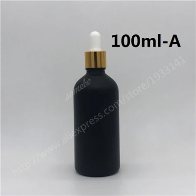 100ML A 50 мл 100 мл матовая черная стеклянная бутылка с капельницей Черная Стеклянная бутылка с эфирным маслом - Цвет: 100ML A