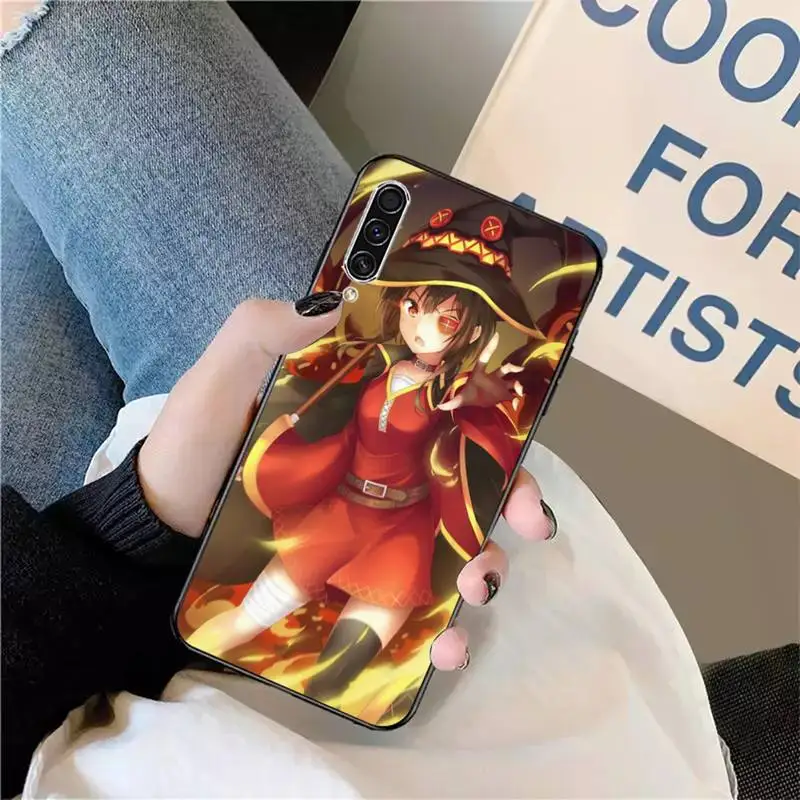 

Anime Konosuba Megumin Magician Phone Case For Samsung galaxy S 9 10 20 A 10 21 30 31 40 50 51 71 s note 20 j 4 2018 plus