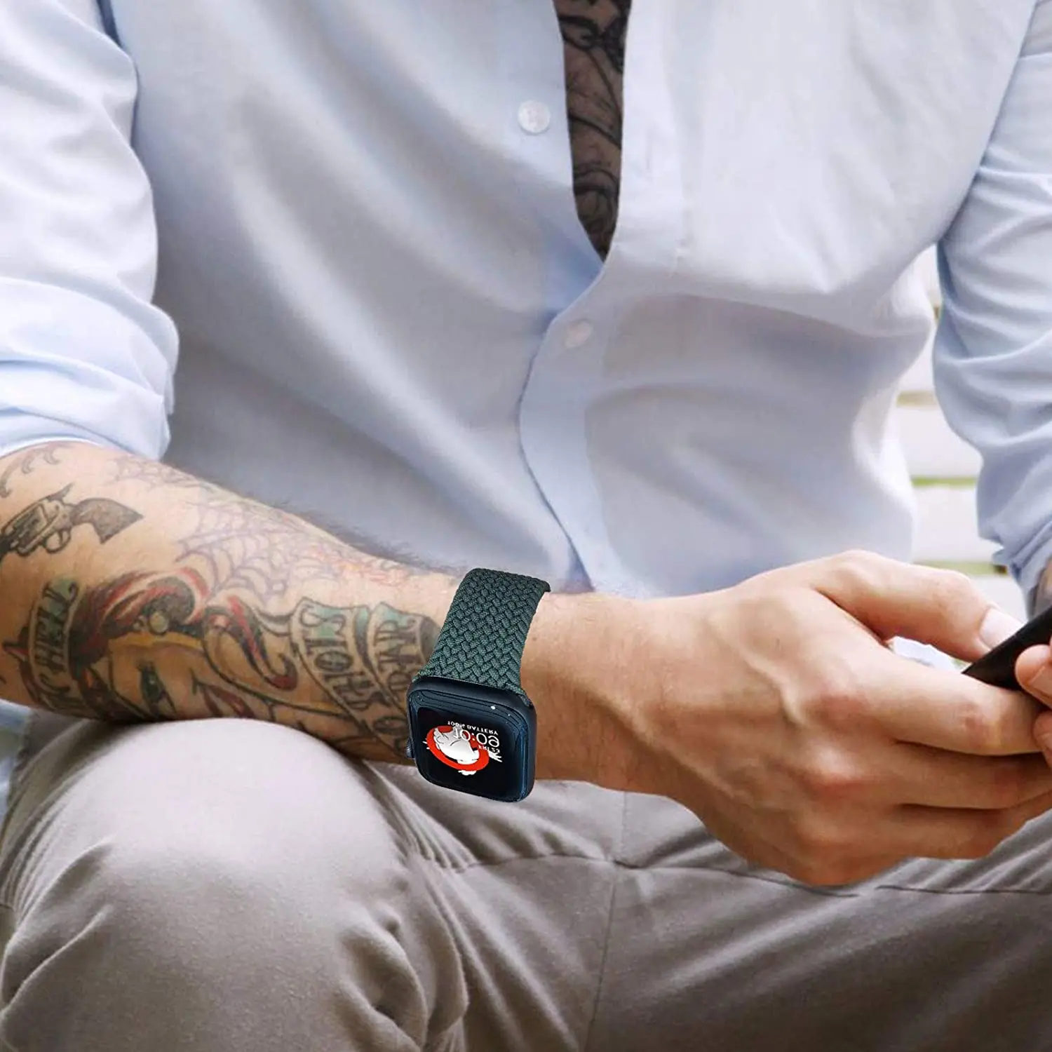 Плетеный ремешок Solo для Apple watch band 44 мм 40 38 42 эластичный нейлоновый браслет iWatch Series