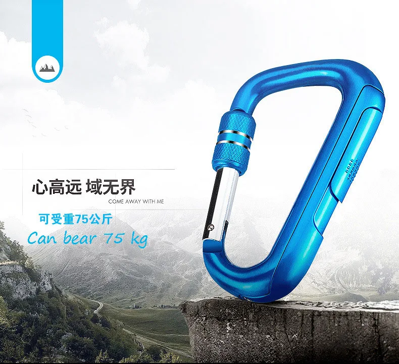 Креативная зажигалка с перезаряжаемым сердечником наружная карабином для