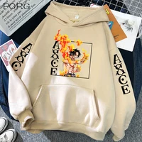one piece hoodie loose unisex autumn anime style hoodie ace printing pullover