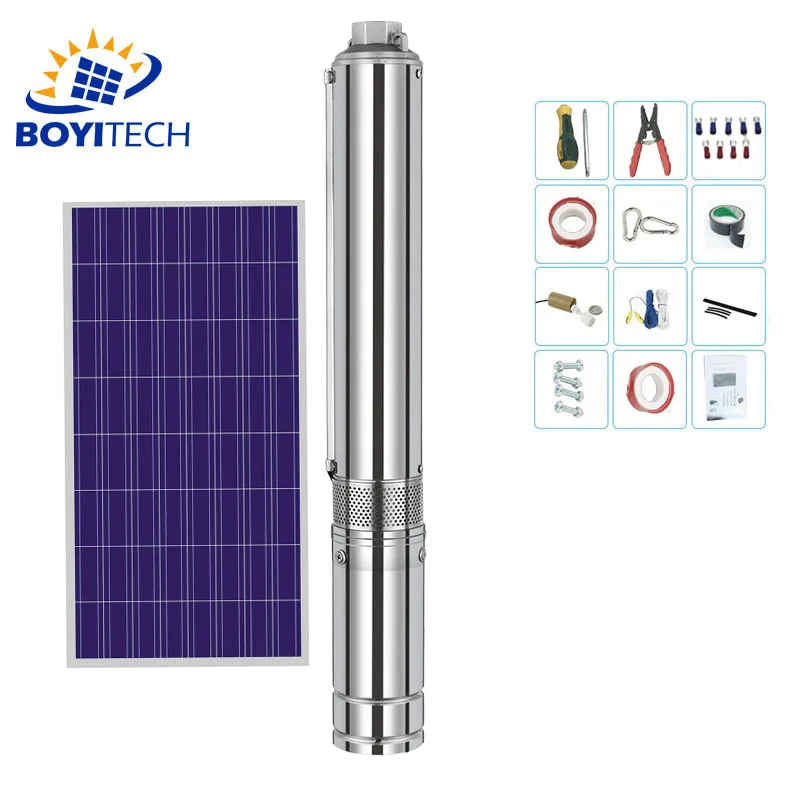 

High Lift 48V Solar Water Pumph For Deep Well Dc Centrifugal Submersible Irrigation Garden Home Agricultural