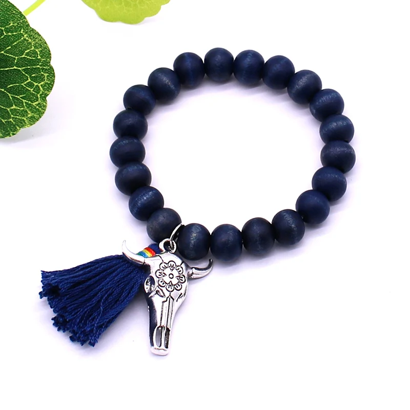 Браслет с бусинами в богемном стиле Женский браслет из сплава и кисточками виде