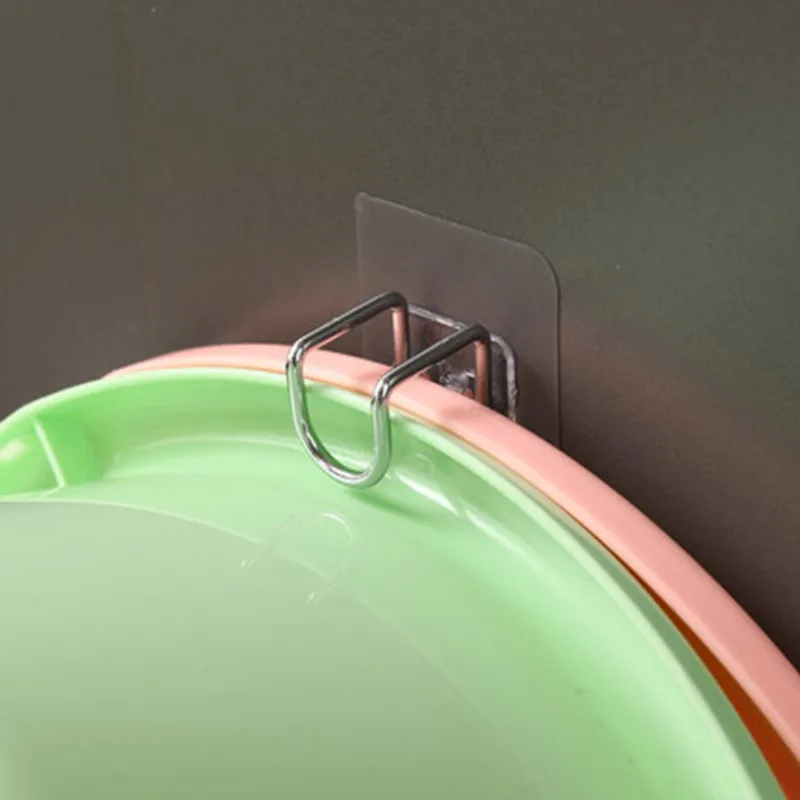 

1Pcs Punch-free Strong Self-adhesive Stainless Steel Washbasin Hook Multifunctional Kitchen Storage Hook