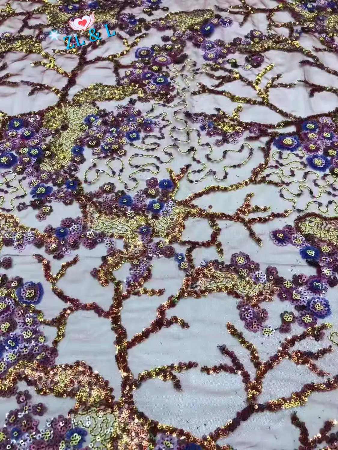 Высококачественные блестки плоские вышитые цветочные Африканские кружева ткань