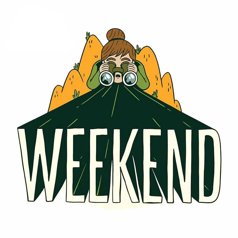 

Наклейки на автомобиль 13 см x 11,2 см для выходных, кемпинга, фургон, мультяшный тонкий коридор, прикус, украшение от царапин