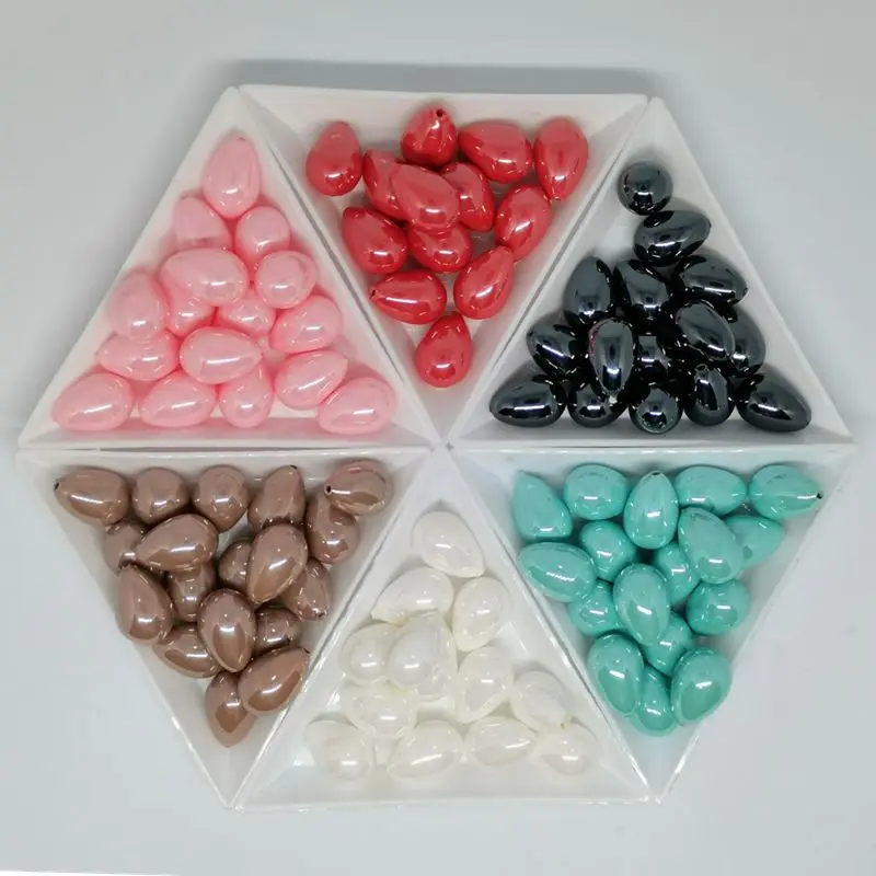 20 шт./лот оптовая продажа разноцветные бусины в форме капли воды имитация жемчуга