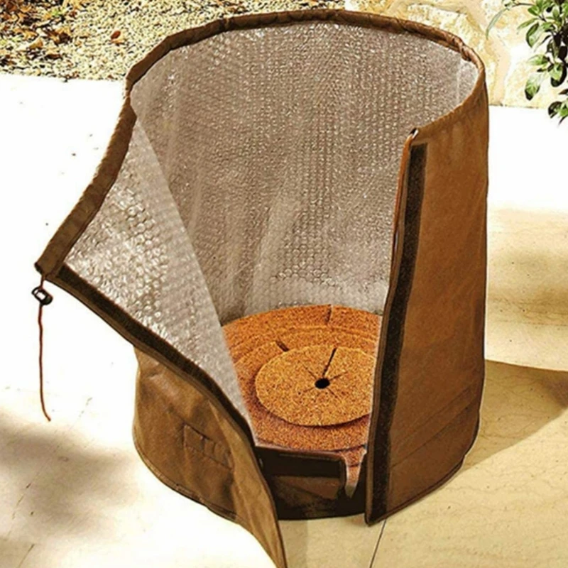 

2 Size Green Cloth Pot Flower Plants Protector Winter Frost Cold Protection Bag