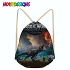 Сумка на шнурке, Детская сумка с динозавром, 3D тираннозавр с животными, рюкзак для мужчин с принтом, Наплечные сумки для школьников, повседневные сумки для мальчиков