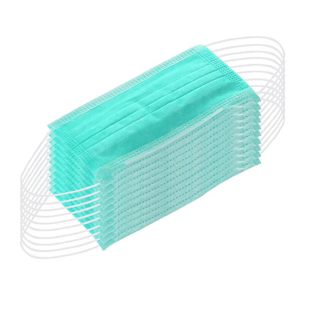 10/20 шт. одноразовая маска для взрослых 3 Слои слоев фильтр нетканые рот маски лица