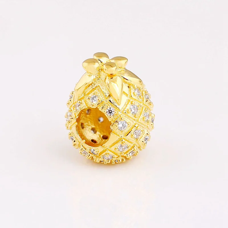 

100% 925 Sterling Silver Bead Creative Sterling Silver Pineapple Beads Fit Pandora Women Bracelet & Necklace Diy Jewelry