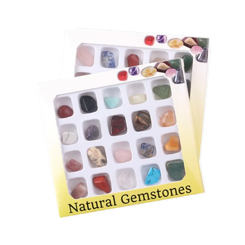 

20pcs/box healing rock stone set power natural rough tumble gemstone wholesale natural stone collection gifts