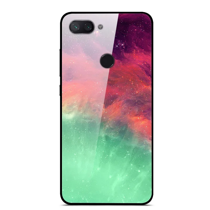 57 Чехол из закаленного стекла для Xiaomi Redmi 6, чехол с изображением планеты космоса, стеклянный чехол на заднюю панель для Xiaomi Redmi 7, 6, A, 7A, 6A, чехол для телефона Redmi6 - Цвет: 57