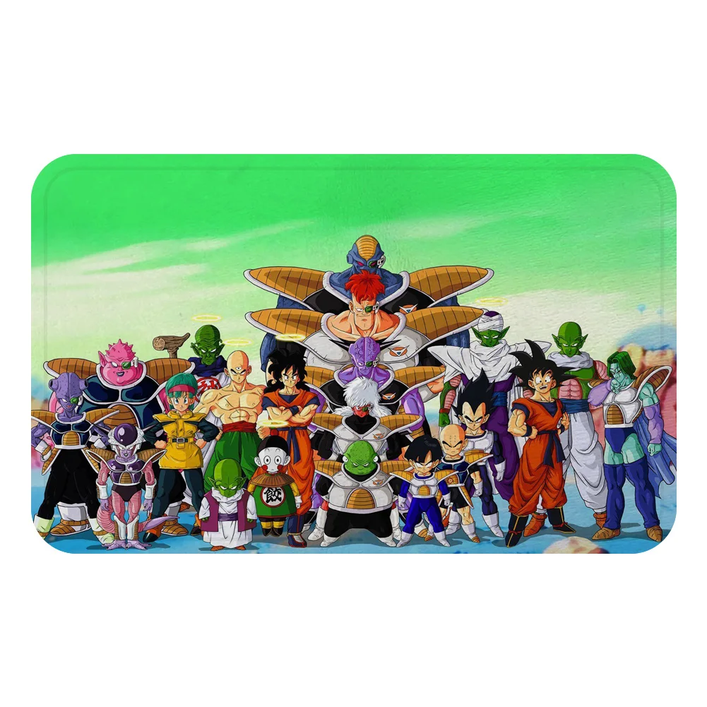 Сон Гоку мультфильм Dragon Ball коврик с рисунком из аниме коврик для ванной декоративные Противоскользящие коврики комната автомобиль пол бар ковры домашний декор для дверей подарок - Цвет: Черный