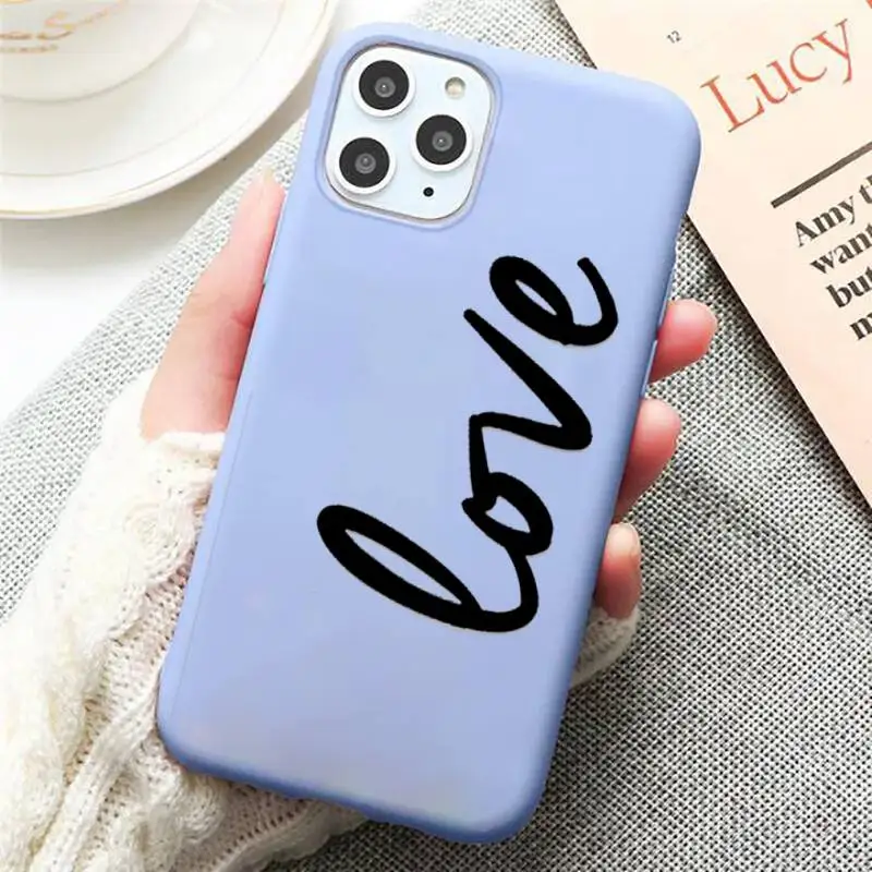 

Dandelion Feather Text Phone Case Candy Color for iPhone 6 7 8 11 12 s mini pro X XS XR MAX Plus