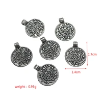 junkang alloy antique ethnic arabic ottoman text pendant diy making meditation rosary beads tassel jewelry connection tag
