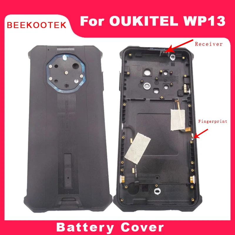 

Original OUKITEL WP13 Battery Cover Back Fingerprint Phone Receiver Dust Plug Repair Replacement For OUKITEL WP13 5G Smartphone