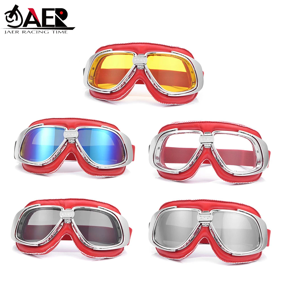 JAER мотоциклетные винтажные очки мотоцикл Скутер байкер для шлема пилот стимпанк
