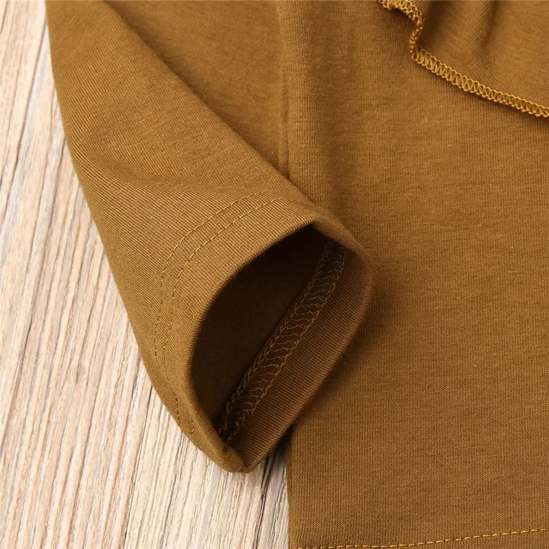 2 шт. однотонные топы с оборками и брюки для новорожденных девочек|Комплекты