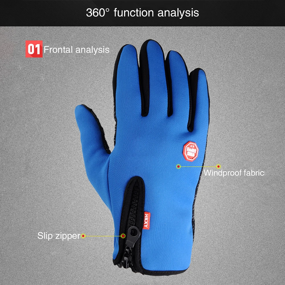 Перчатки для велоспорта мужчин и женщин водонепроницаемые ветрозащитные теплые