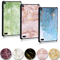 kkll for amazon fire 7 579th gen2015 2017 2019 release with alexa tablet pc plastic marble pattern slim stand case cover