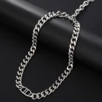 hip hop alloy chain necklace hollow alloy chain neck retro men women girls jewelry accessories