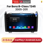 Автомагнитола Junsun V1 Pro 4 Гб + 64 ГБ, Android 9,0, 4G, мультимедийный плеер для Mercedes Benz B-Class, T245, 2005 -2011, без dvd, 2din