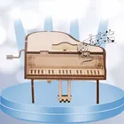 Игрушка-Пазл сделай сам, многофункциональная музыкальная шкатулка в форме пианино из липы, естественного цвета для настольного декора, подарок для детей, 1 шт.