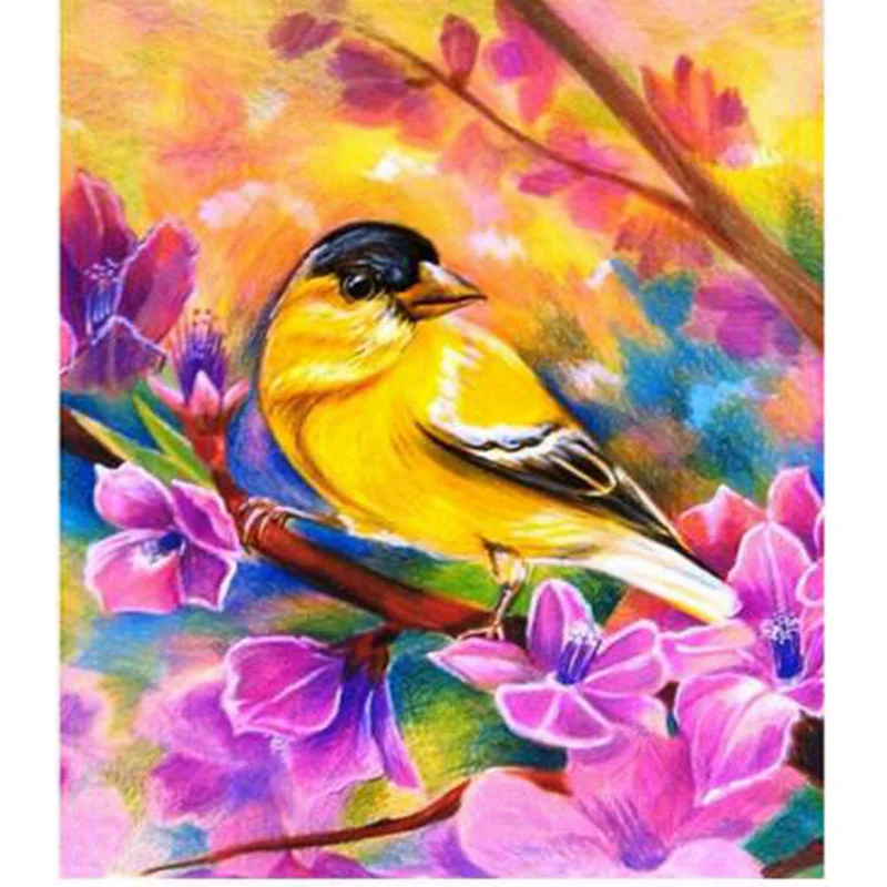 5D DIY Алмазная картина птица и цветок кристальная крестиком лягушка игра|Алмазная