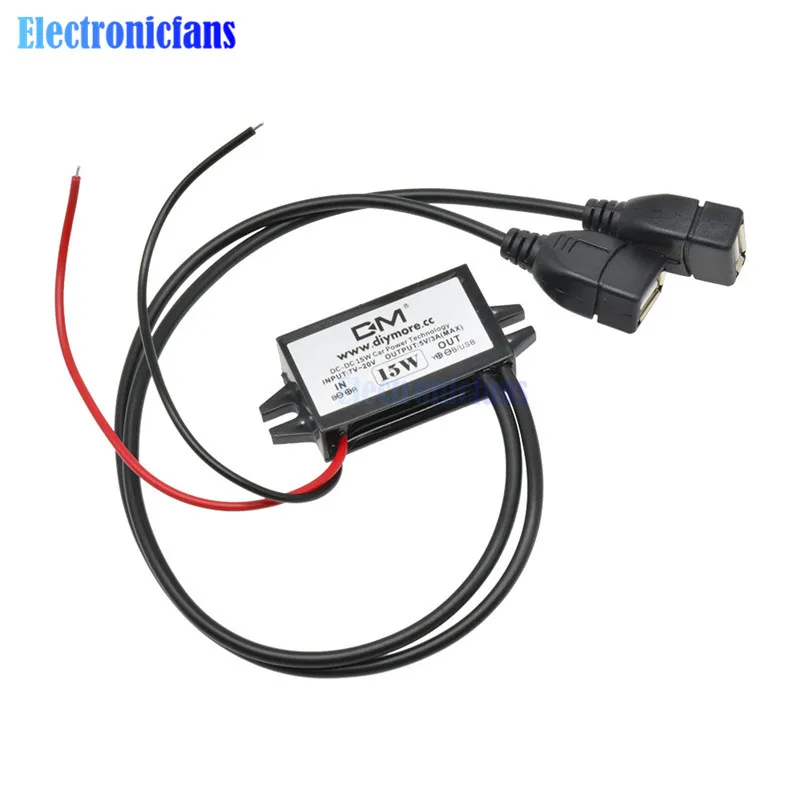 DC-DC 12 В в 5 понижающий модуль понижающего преобразователя USB-конвертер Mini USB