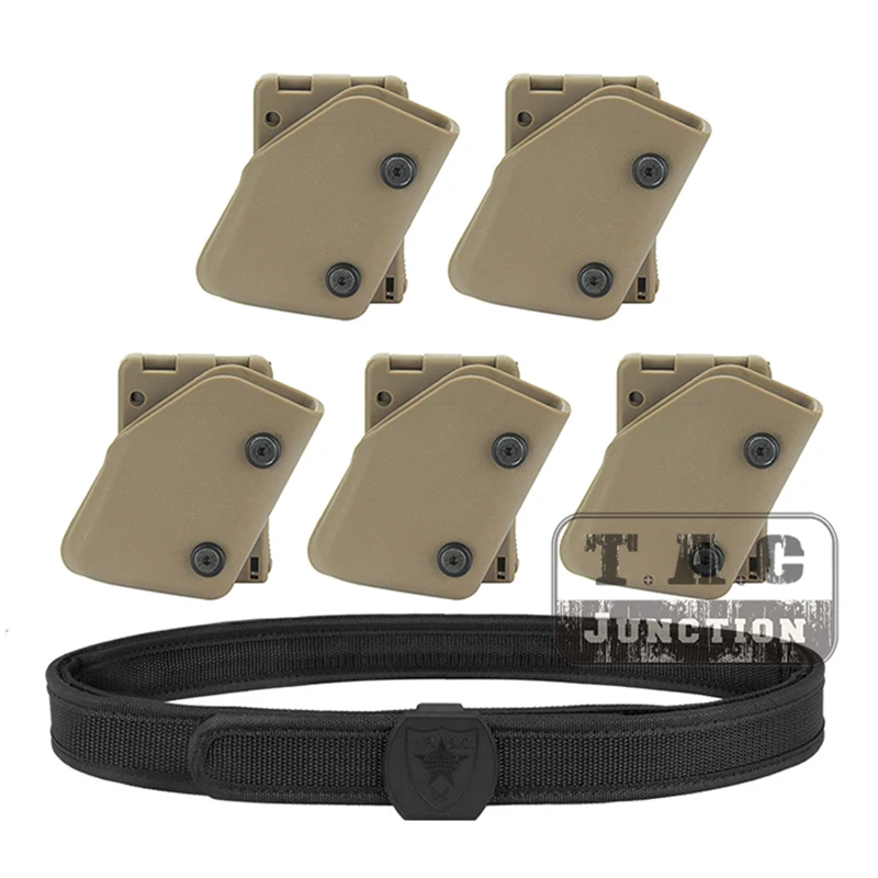 

IPSC Magazine Holster USPSA IDPA Competition High Speed Shooting Inner & Outer Belt w/ 5x Fast Draw Pistol Pouch Mag Carrier