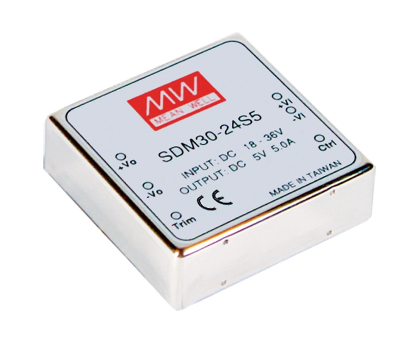 Бренд MEAN WELL представляет SDM30 24S5 5V 5A meanwell 25W DC регулируется одной Выход