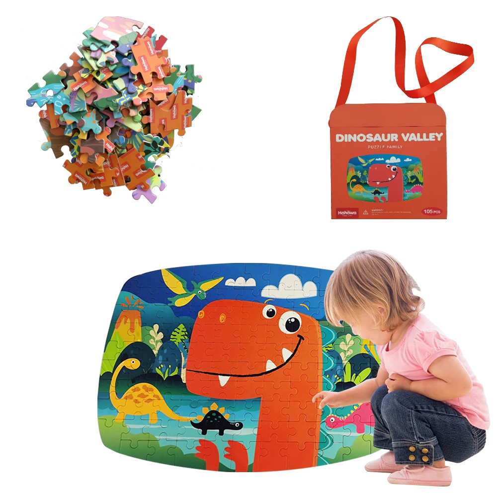 

Hahowa Dinosaur Animal Ancient Wild West Jigsaw Puzzle Kids Jurassic World Toys For 3 Years Learning Child Birthday Gifts