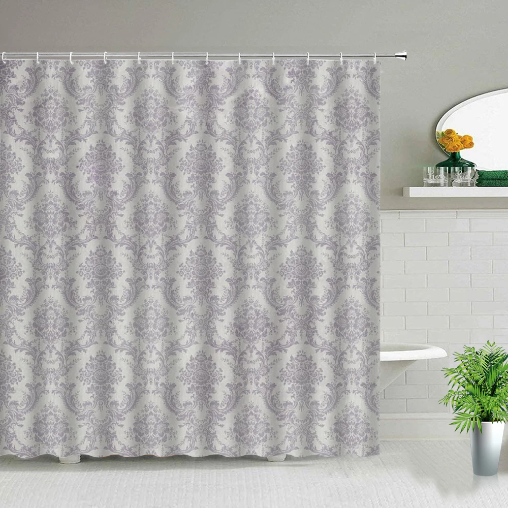 

Занавеска для душа в ретро-стиле, водонепроницаемая декоративная занавеска для ванной с геометрическим рисунком, с рисунком мандалы, в инде...