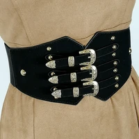 elastic wide corset belt plus size belts for women royal palace gold buckle stretch cummerbunds big ceinture femme dress riem
