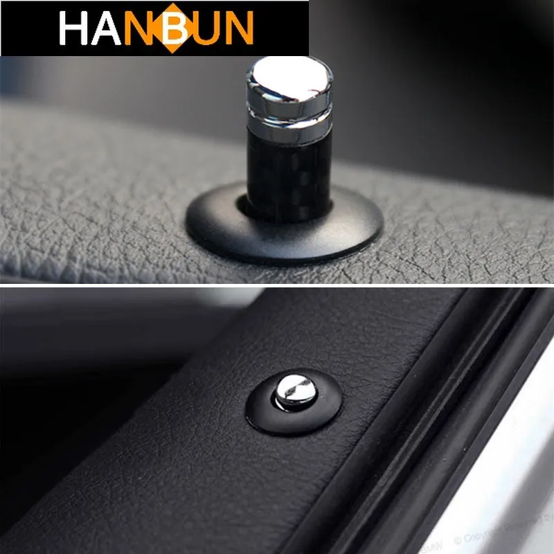 

Стайлинг дверного замка из углеродного волокна, крышка болта, отделка, палочка, контактная крышка, 4 шт. для BMW X5 F15 X6 F16 2014-17, аксессуары для инт...