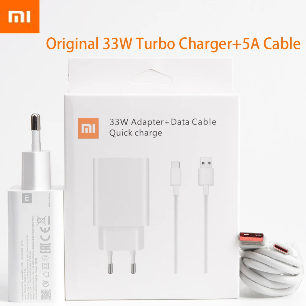 Оригинальное быстрое зарядное устройство Xiaomi 33 Вт турбо зарядка EU QC 4 0 адаптер Redmi