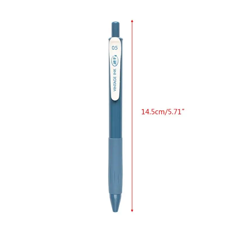 

5pcs Retro Gel Pens 0.5mm Thin Point Quick Drying Neutral Marker Clip Pen School 19QA