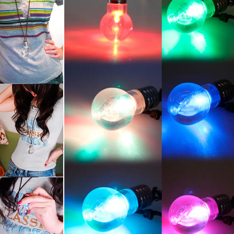 Новый модный светодиодный Кулон В Стиле Хип-хоп из искусственной кожи ожерелье