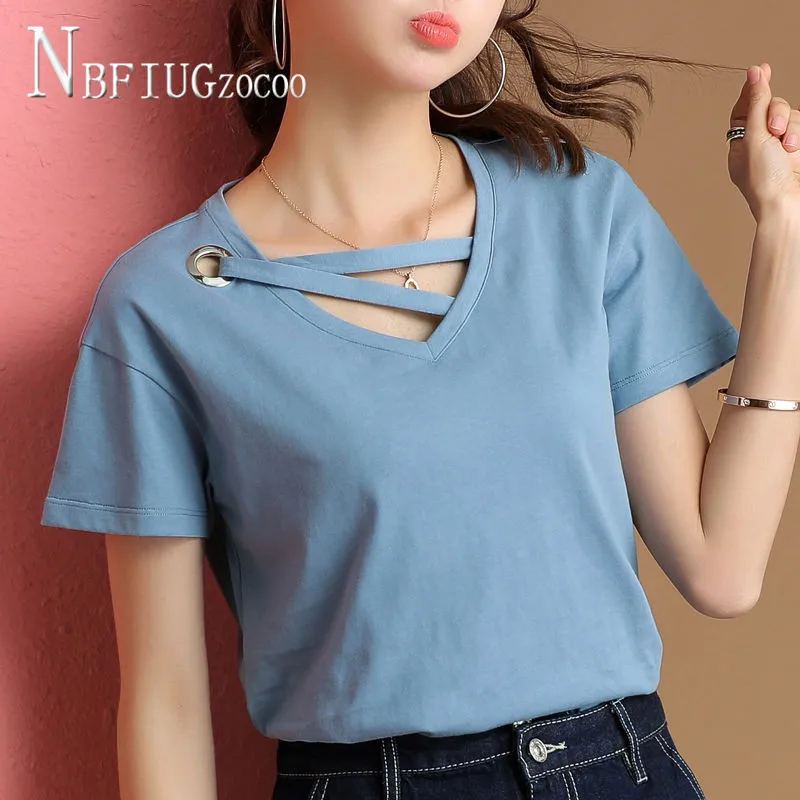 

Новинка лета 2020, свободная женская футболка, легко сочетающиеся женские футболки