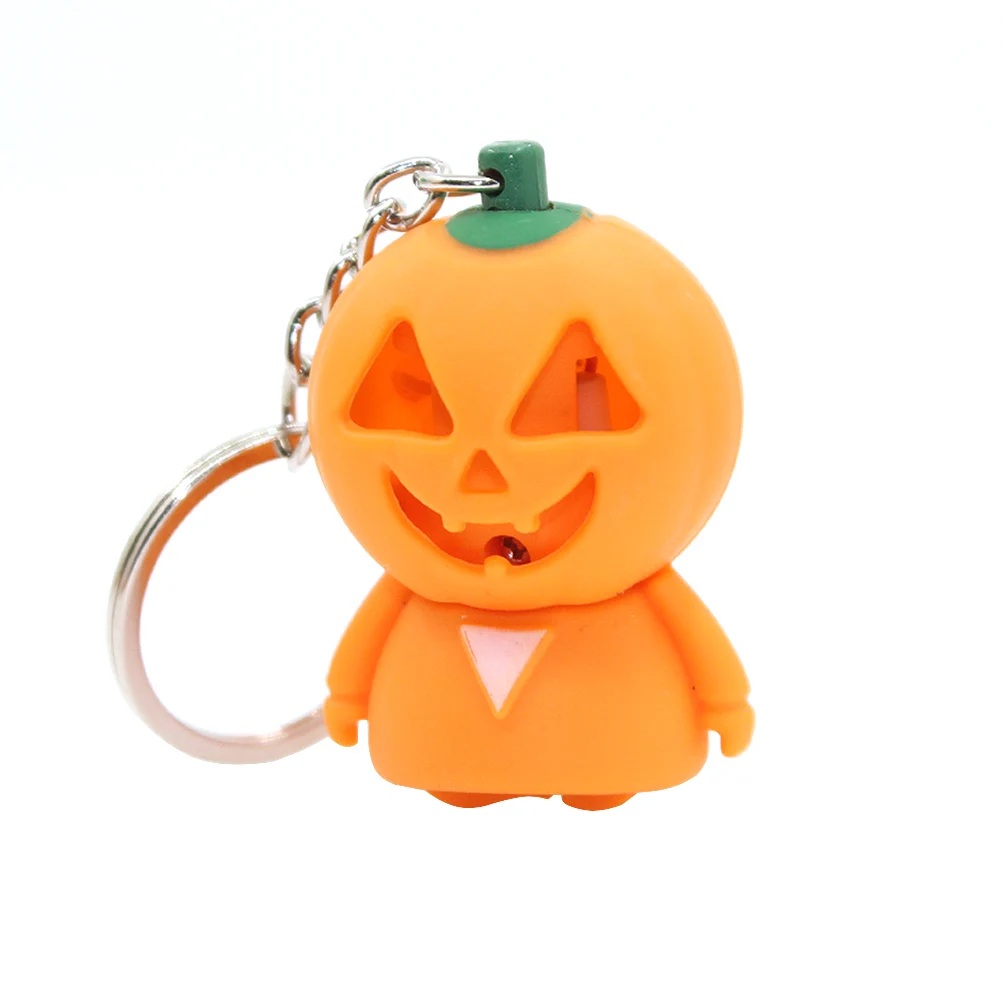 Хэллоуин Тыква брелок светодиодный световой звуковой для ключей творческий