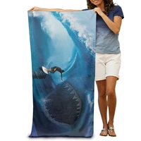 animals shark surfer microfiber quick dry travel bath beach camping gym yoga swimming fabric adult towels fitness