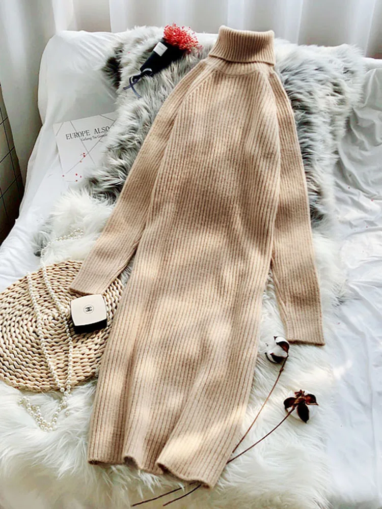 Водолазка свитер юбка женская Хеджирование 2019 Новая осень свободный низ |