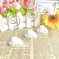20 pcs white cloud design wedding place card holder party table decoration favors