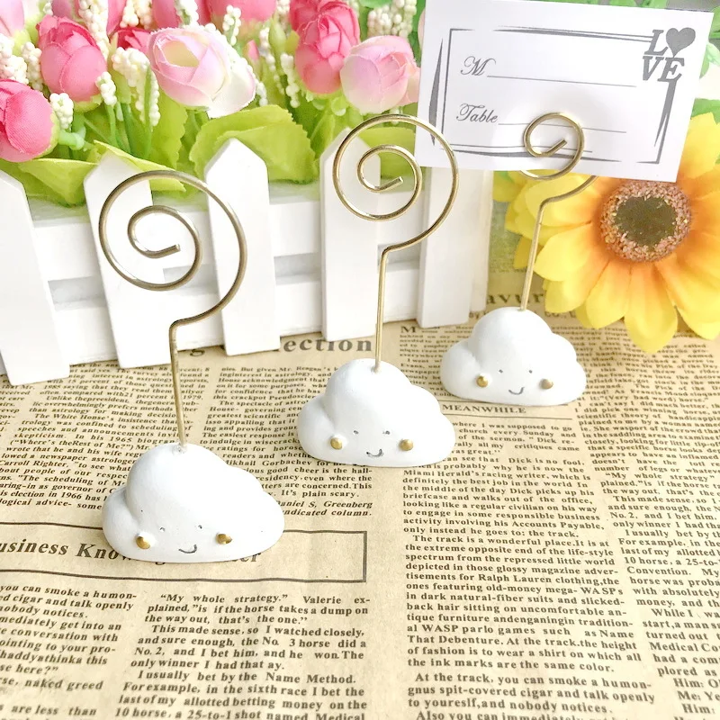 20 шт Белое Облако Дизайн свадебное место держатель карты вечерние украшения