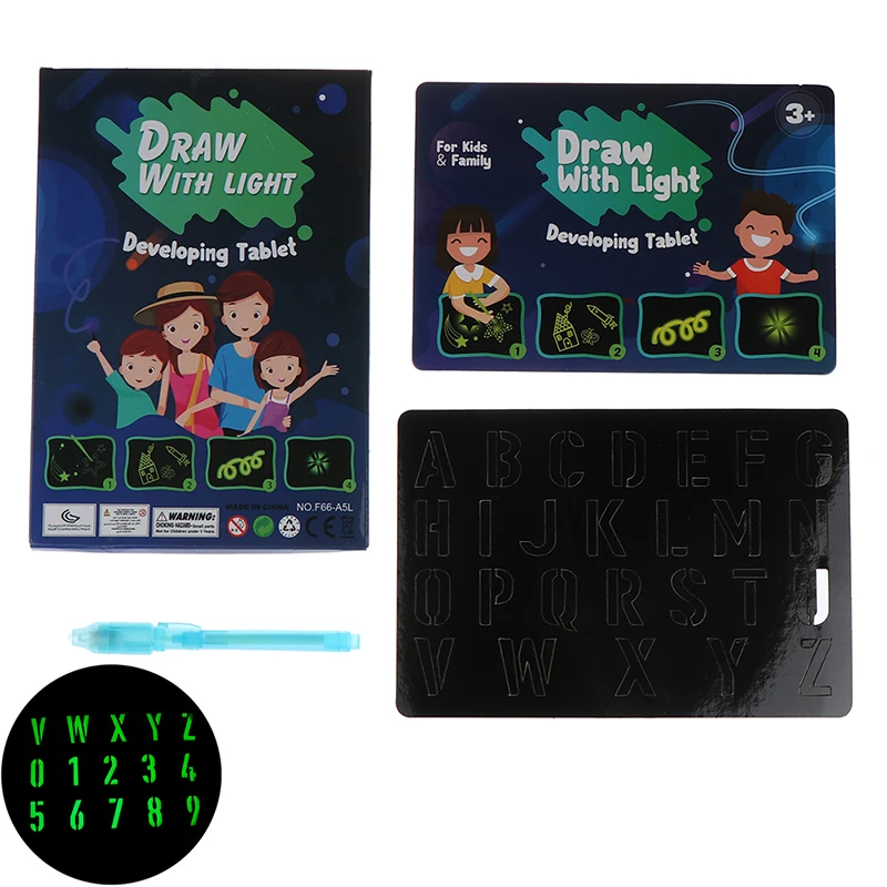 

1PC A3 A4 A5 LED Luminous Drawing Board Graffiti Doodle Drawing Tablet Magic Draw With Light-Fun Fluorescent Pen Educational Toy