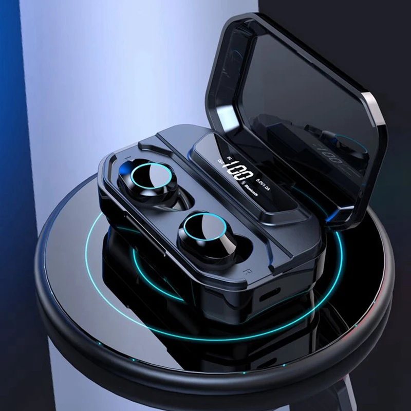 G02 Tws беспроводные наушники 5 0 Bluetooth 9D стерео Ipx7 водонепроницаемые 3300 мАч Led смарт